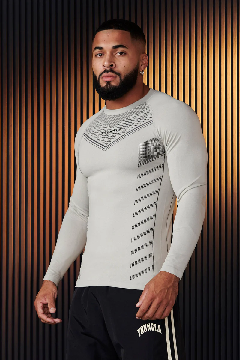 Superhero Compression Longsleeves-Cement