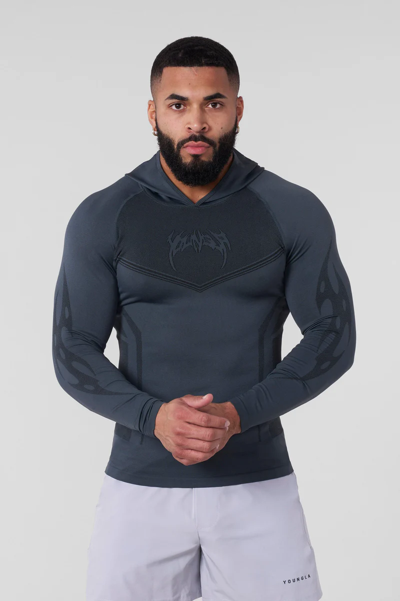Warrior Compression Hoodies-Deep Teal