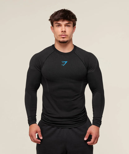 GYMSHARK ONYX 5.0 SEAMLESS LONG SLEEVE T-SHIRT