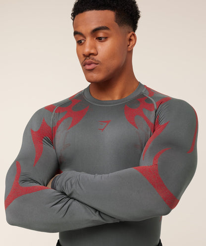 GYMSHARK STORM SEAMLESS LONG SLEEVE T-SHIRT