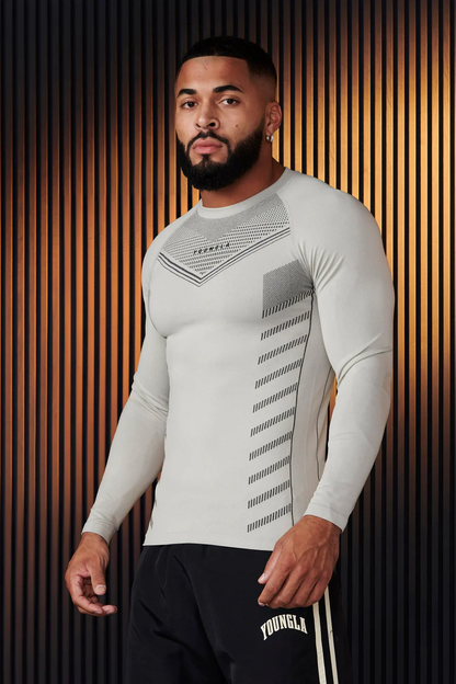 Superhero Compression Longsleeves-Cement