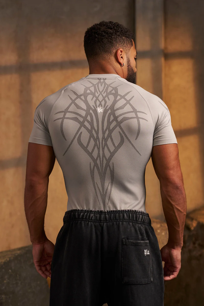 Gothic Compression Tees-Grey