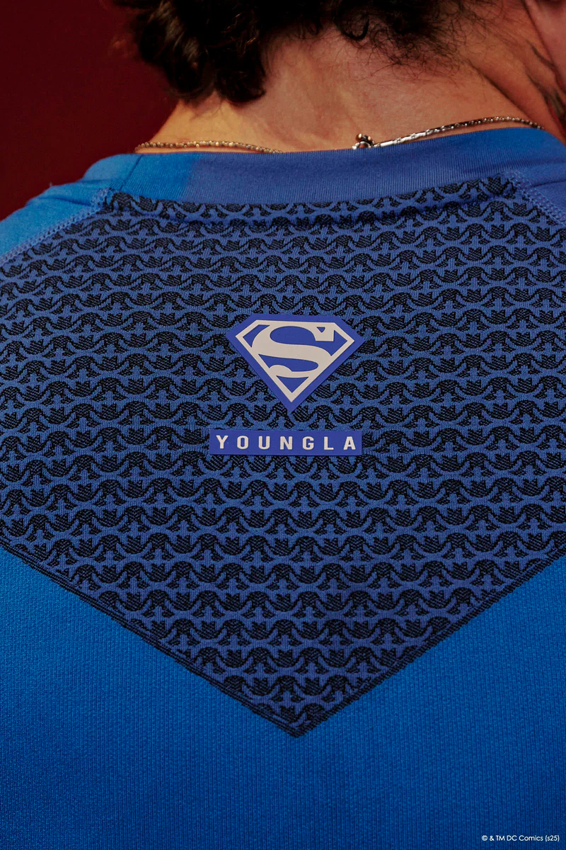 Superman Compression Tees-Blue