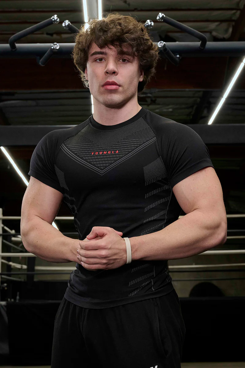 Superhero Compression Tees-Black