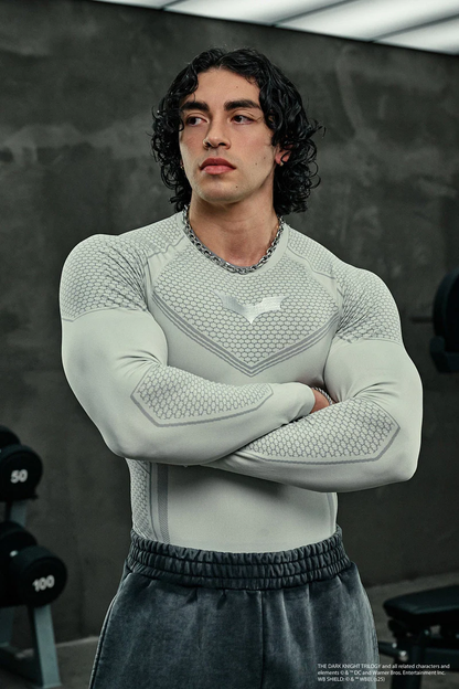 Batman Compression Longsleeves-Off-White
