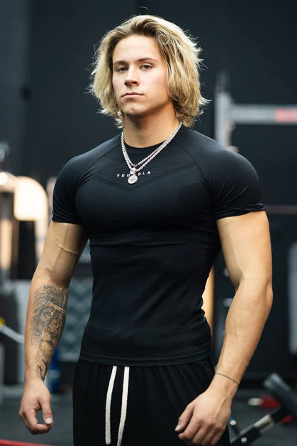 SuperVillain Compression Tees-Black