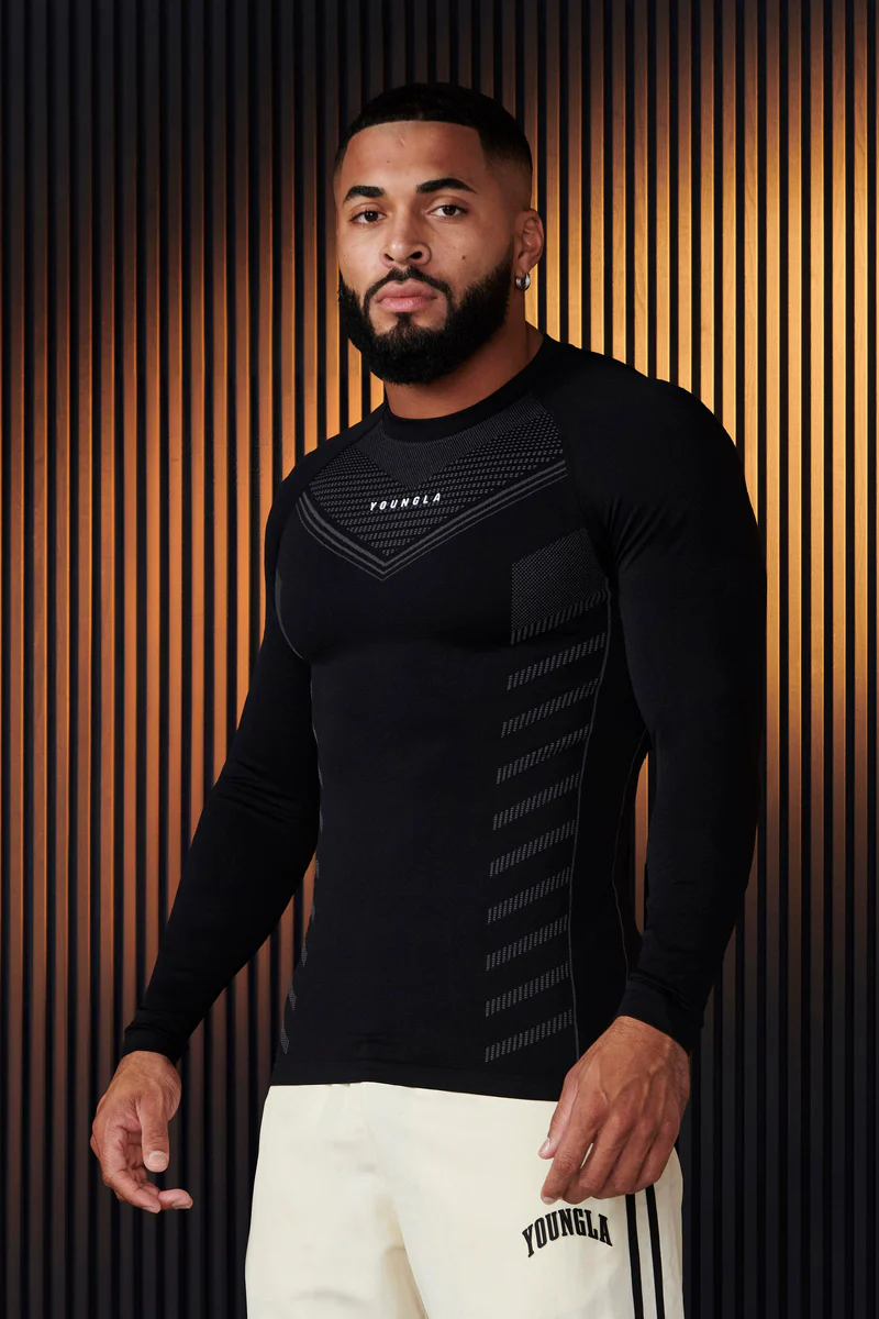 Superhero Compression Longsleeves-Black