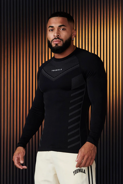 Superhero Compression Longsleeves-Black