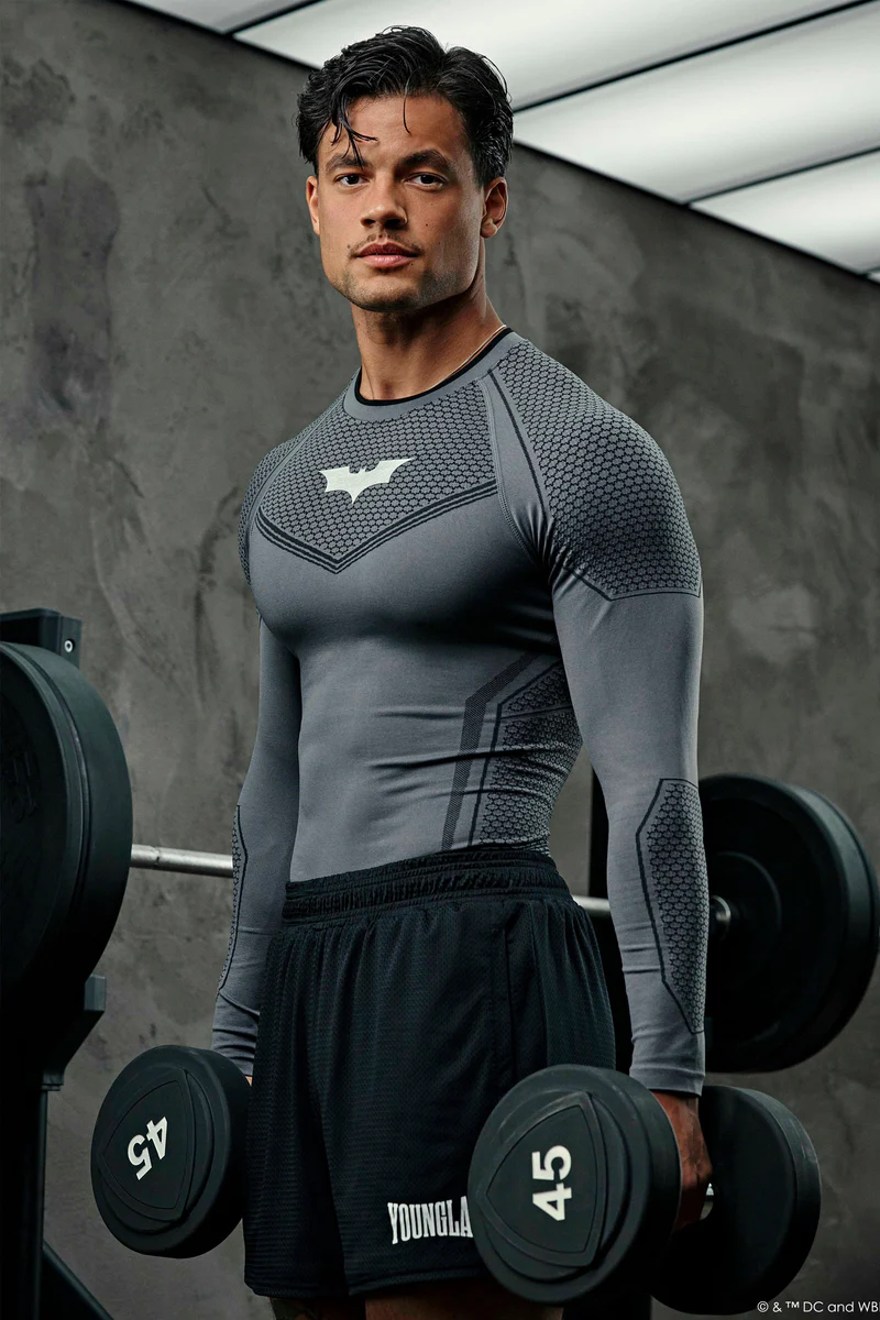 Batman Compression Longsleeves-Dark Grey